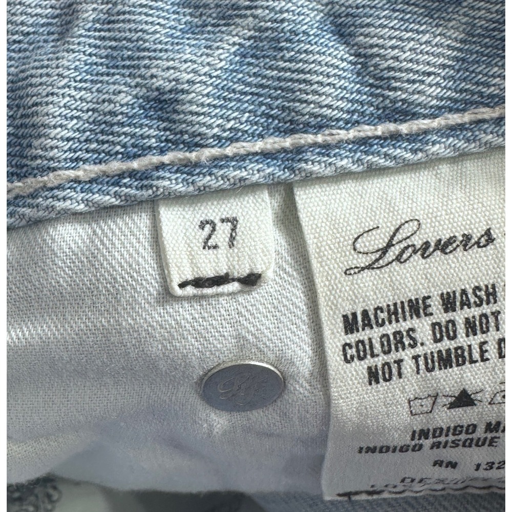 Lovers + Friends Dylan Boyfriend Short Laurel Light‎ Wash Distressed Cuffed 27 - Picture 5 of 6